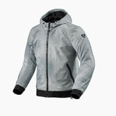 Giacca Saros WB, una giacca moto con protezioni SEESMART. Colore Nero-Antracite. Di REV'IT!.